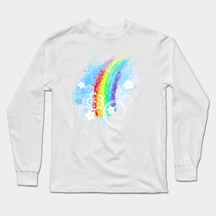 Rainbow Painted Long Sleeve T-Shirt